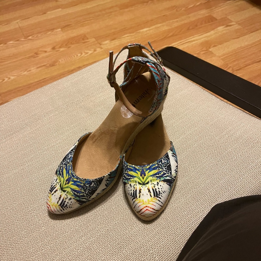 Multicolor print espadrilles